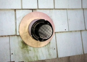 Typical direct vent exhaust as seen from outside the house.