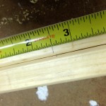 3. Measure 2.5" from edge of long boards.