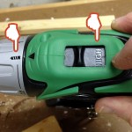 5. Set drill speed to "High" and clutch to the drill bit symbol.