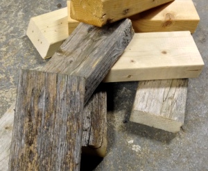 Any scraps of wood will work, and old wood you may have sitting in the shed or garage are fine.