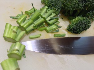 Chopping broccoli speeds decomposition, with apologies to Dana Carvey. 