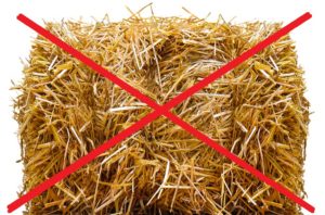 Do NOT collect hay/straw for use in a vegetable garden.